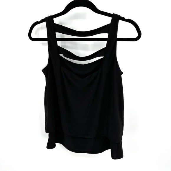 WHBM strappy back layered top in black Size S - Picture 8 of 8
